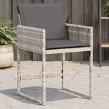 Maison Chic Vrtni stoli - Stol za vrt z blazinami 4 kosi svetlo siv poli ratan JS2296, (21876732) | Shoptok.si