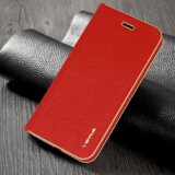  Premium preklopna torbica samsung galaxy S22 plus 5G - rdeč z zlatim robom | Shoptok.si