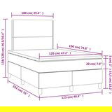  Krevet s oprugama i madracem LED tamnosmeđi 120x190 cm tkanina | shoptok.hr
