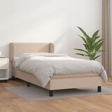  Box spring postelja z vzmetnico kapučino 100x200cm umetno usnje, (20726394) Cene