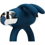 Shots Loveline - stimulator klitorisa na baterije, zečić, vibrirajući prsten za penis (plavi) | shoptok.hr