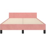  Okvir za krevet s uzglavljem ružičasti 120 x 200 cm baršunasti | shoptok.hr