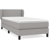  Okvir kreveta s oprugama i madrac svjetlosivi 80x200cm tkanina | shoptok.hr