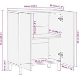 vidaXL Komoda 60x33,5x75 cm od masivnog grubog drva manga | shoptok.hr