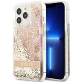 Guess Apple iPhone 14 Pro Cvetli?na lupina s plavajo?imi bleš?icami, Zlata, (21244233) Cene