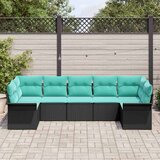  Sjedeća garnitura za vrt s pohranom 7 pcs Crna Poli ratan | shoptok.hr