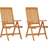 Maison Chic Zložljivi Vrtni Stoli - Stol za vrti 2 kosa trden evkaliptusov les JS2699, (21876206) | Shoptok.si