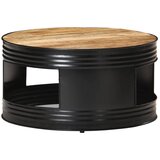 Furnova Klubska mizica črna 68x68x36 cm trden robusten mangov les, (21915003) Cene