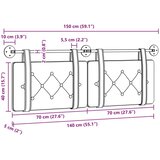  Držeće uzglavlje Zidne Svijetlo zelena 150 x 55 x 5 cm Baršun - Svijetlo zelena 140 cm bez LED | shoptok.hr