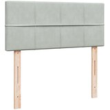 Box spring krevet s madracem svjetlosivi 120x200 cm baršunasti | shoptok.hr