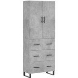 Maison Chic Visoka Komoda - Predalnik betonsko siva 69,5x34x180 cm inženirski les, (21722498) Cene