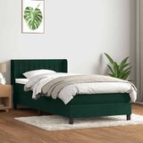 Box Spring krevet s madracem tamnozeleni 80x220 cm baršun | shoptok.hr