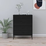  Ladičar crni 80 x 35 x 101,5 cm čelični | shoptok.hr