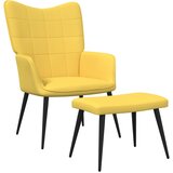 vidaXL Stolica za opuštanje s osloncem za noge boja senfa od tkanine | shoptok.hr