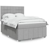 vidaXL Krevet box spring s madracem svjetlosiva 160x200 cm tkanina | shoptok.hr