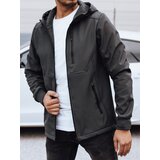 DStreet Men's transitional softshell jacket with hood dark gray | Shoptok.si