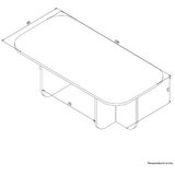 Hanah home Klub sto Becaj, 120x41.4x60 cm, Boje hrasta | Eponuda.ba