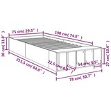 vidaXL Okvir za krevet bijeli 90x190 cm konstruirano drvo | shoptok.hr