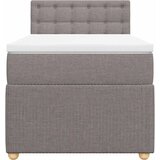  Krevet s oprugama i madracem smeđesivi 90x190 cm od tkanine | shoptok.hr