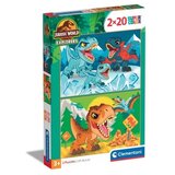 Clementoni puzzle 2x20 jurassic worls ( CL24810 ) Cene