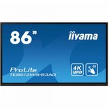Iiyama prolite TE8612MIS-B3AG 86" iiWare10 , android 11, 40-Points puretouch ir with zero bonding, 3840x2160, uhd va panel, metal housing, fan-less, speakers 2x 16W front, vga, hdmi 3x hdmi-out, usb-c with 65W pd (front) Cene