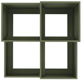  Vrtna saksija Maslinovo zelena 80 x 80 x 60 cm Čelik | shoptok.hr