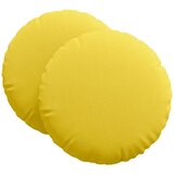  Jastučići za sjedenje 2 pcs Svijetlo žuta Ø80 x 29 cm tkanina | shoptok.hr