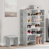  Ormar za cipele s policom 2 pcs Betonski sivi Konstruirano drvo | shoptok.hr