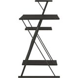  Radni stol s policom crni 116 x 50 x 93 cm | Eponuda.com