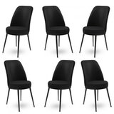 Hanah home Set od 6 trpezarijskih stolica Dexa crne boje | Eponuda.ba