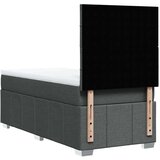 vidaXL Box spring postelja z vzmetnico temno siva 90x200 cm blago | Shoptok.si