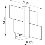  Stenska svetilka FENIKS 1 bela, (21347443) | Shoptok.si