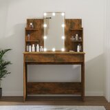  Toaletni stolić LED boja dimljenog hrasta 96x40x142 cm | shoptok.hr