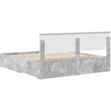  Konstrukcija postelje z vzglavjem Betonsko siva 180 x 200 cm, (5000103991) | Shoptok.si