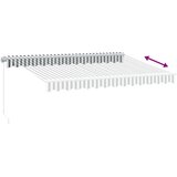 Tenda na ručno uvlačenje antracit i bijela 350 x 250 cm | shoptok.hr
