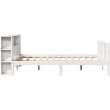  Krevet s regalom z knjige bez madraca bijeli 150x200cm borovina | shoptok.hr