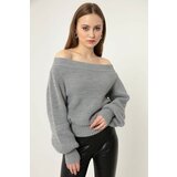 Lafaba Sweater - Gray - Regular fit cene