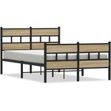  Metalni okvir kreveta bez madraca boja hrasta sonome 120x190 cm | shoptok.hr