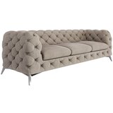 Ropez Sivo-bež žametna sedežna garnitura 243 cm Chelsea – | Shoptok.si