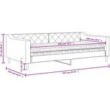  Dnevni krevet s madracem smeđesivi 100 x 200 cm od tkanine | shoptok.hr
