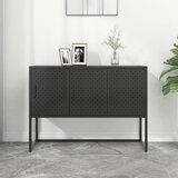  Komoda crna 105 x 35 x 75 cm čelična Cijene