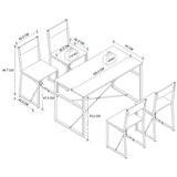 MID.YOU Jedilna Garnitura Insasi L, Bela, Črna, 5-Delna | Shoptok.si