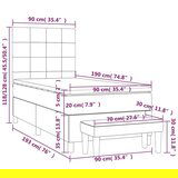 Box spring krevet s madracem svjetlosivi 90x190 cm baršunasti | shoptok.hr