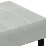  Stolček za noge svetlo siv 77x55x31 cm žamet | Shoptok.si
