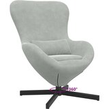  Jajolika fotelja Svijetlo siva 63 x 73 x 90 cm Baršun | shoptok.hr