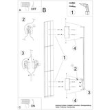  Stenska svetilka SAPPO L črna 3000K, (21347220) | Shoptok.si