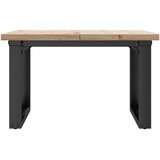  Stolić za kavu O-oblika 70x70x40,5 cm od borovine i čelik | shoptok.hr