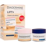 Diadermine Lift+ Booster Radiant Skin Strengthening Day Cream darovni set dnevna krema za lice Lift+ Booster Radiant Skin Strengthening Day Cream 50 ml + noćna krema za lice Lift+ Booster Radiant Overnight Cell Renewal Night Cream 50 ml za žene Cijene