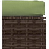  Vrtni tabure s jastukom smeđi 70 x 70 x 30 cm od poliratana | shoptok.hr