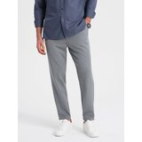 Ombre Men's chino pants with elastic waistband SLIM FIT - grey | Eponuda.ba